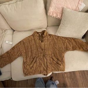 FREE PEOPLE Dolman Quilted Jacket | Toasted Coconut | BOHO | Celebrity Approved